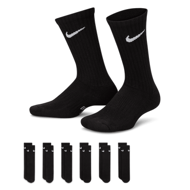 NIKE EVERYDAY KIDS' CUSHIONED CREW SOCKS (6 PAIRS)