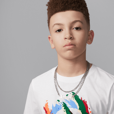 JORDAN BIG KIDS' BBALL FIRE T-SHIRT
