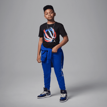 JORDAN BIG KIDS' BBALL FIRE T-SHIRT