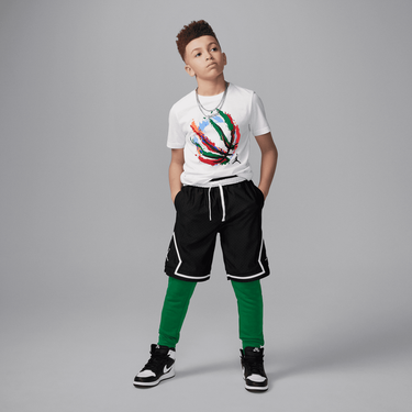 JORDAN BIG KIDS' BBALL FIRE T-SHIRT