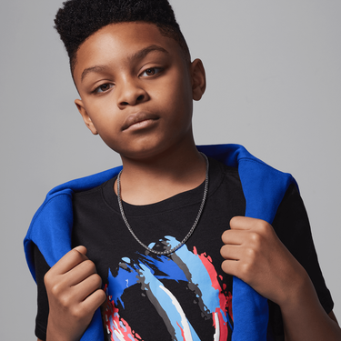 JORDAN BIG KIDS' BBALL FIRE T-SHIRT