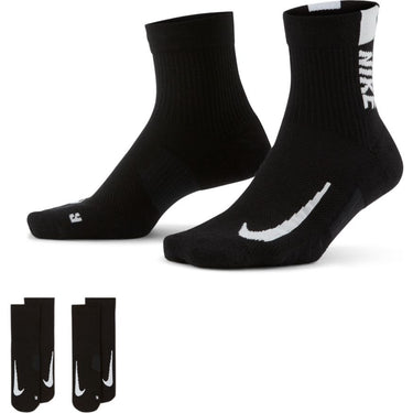 NIKE MULTIPLIER RUNNING ANKLE SOCKS (2 PAIR)