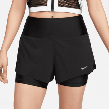 NIKE DRI-FIT SWIFT WOMEN'S MID-RISE 3" 2-IN-1 RUNNING SHORTS WITH  POCKETS
