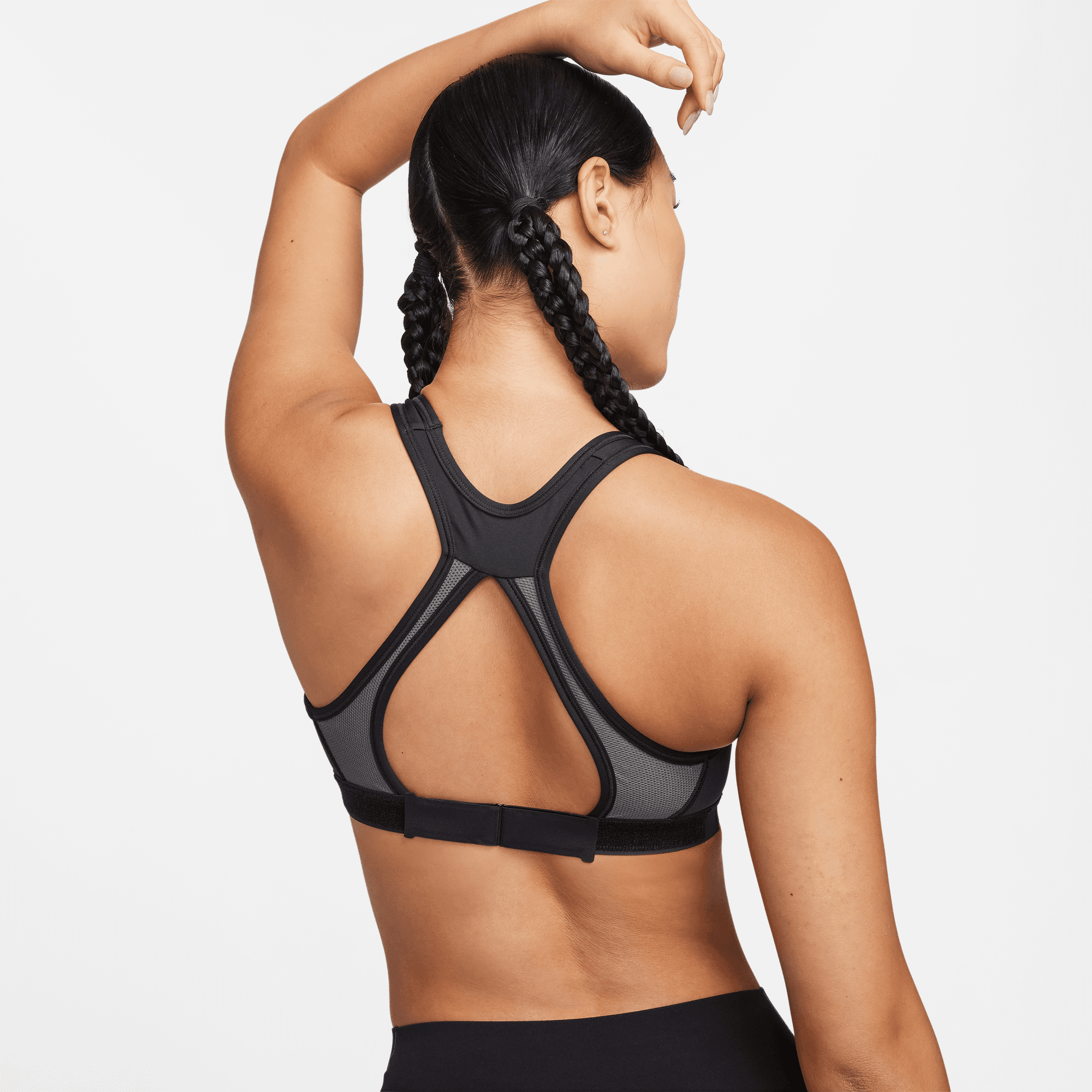 Shop Swoosh Women's High-Support Non-Padded Adjustable Sports Bra