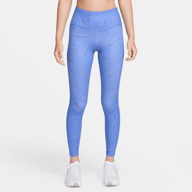 NIKE FAST SWOOSH WOMEN'S MID-RISE 7/8 PRINTED RUNNING LEGGINGS WITH POCKETS
