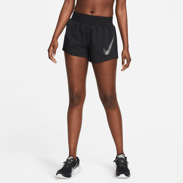 NIKE DRI-FIT ONE  SWOOSH WOMEN'S MID-RISE BRIEF-LINED RUNNING SHORTS
