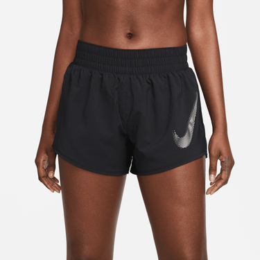NIKE DRI-FIT ONE  SWOOSH WOMEN'S MID-RISE BRIEF-LINED RUNNING SHORTS