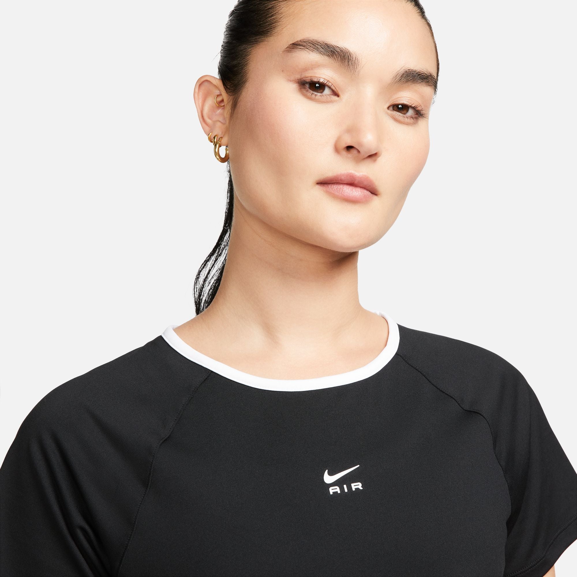 Nike Air Dri Fit Womens Short Sleeve Running Top Blackwhitewhite Park Outlet Ph 9516