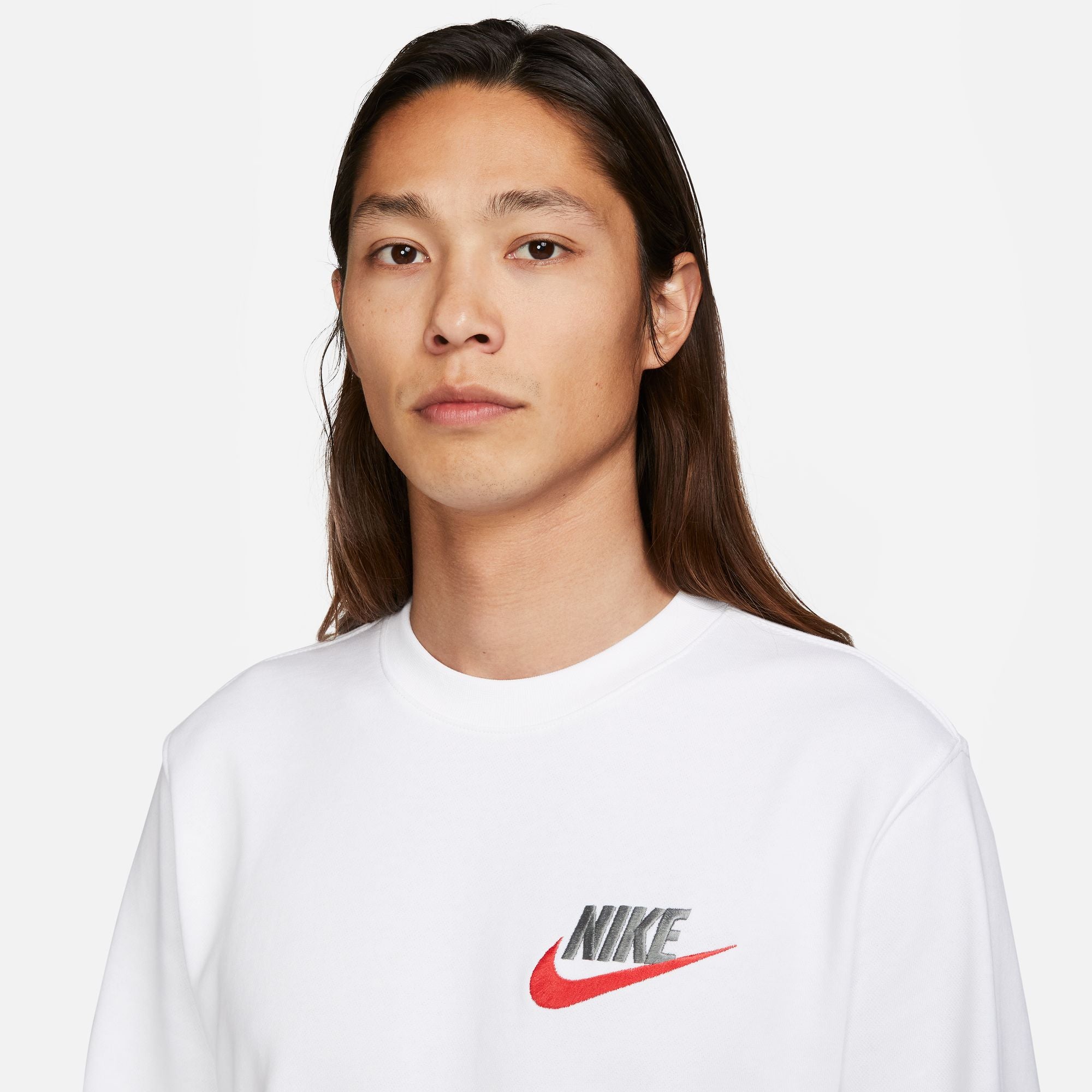 ﻿NIKE CLUB FLEECE+ ﻿MEN'S FRENCH TERRY CREW ﻿WHITE – Park Outlet Ph