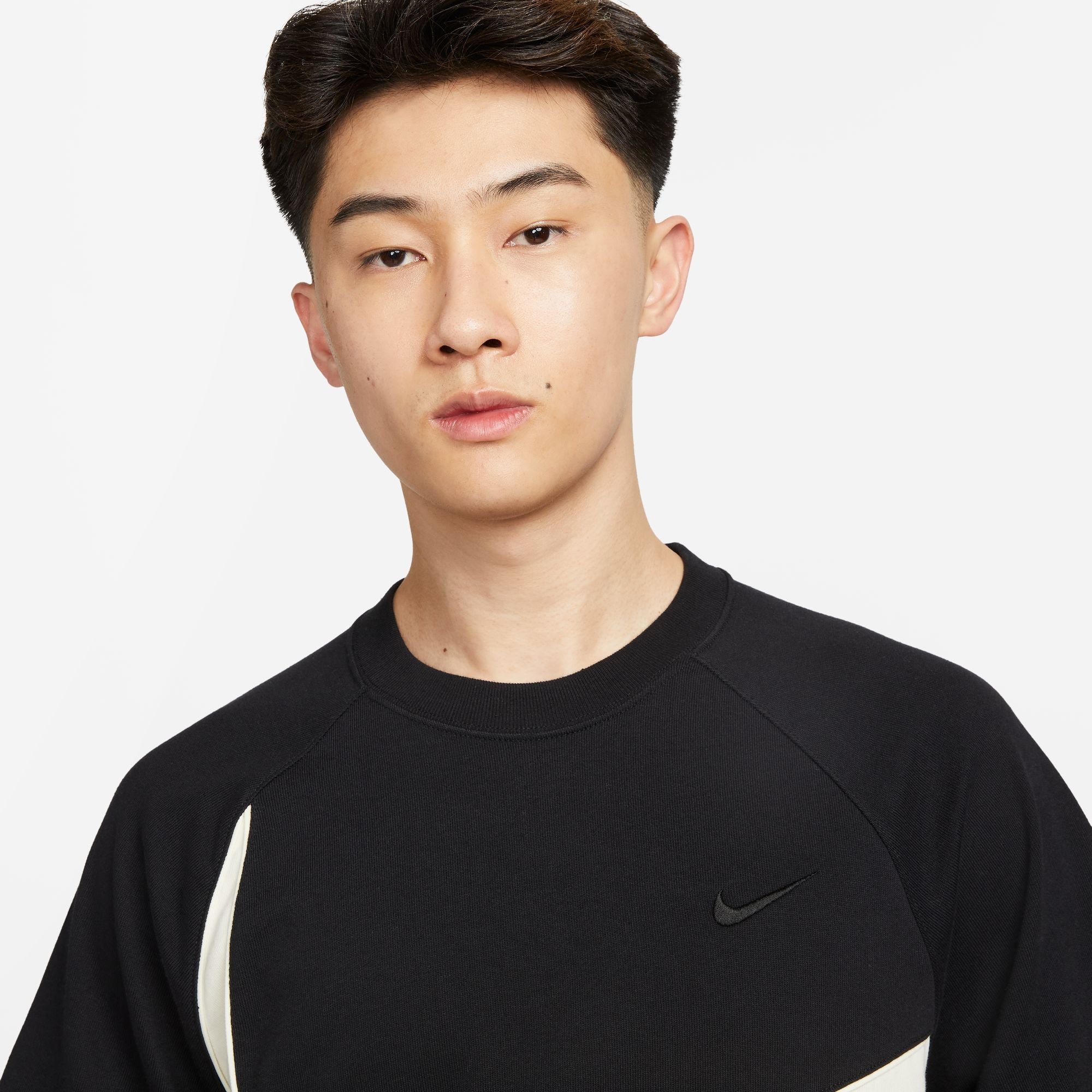 ﻿NIKE SWOOSH ﻿MEN'S SHORT-SLEEVE TOP ﻿BLACK/COCONUT MILK/BLACK – Park ...