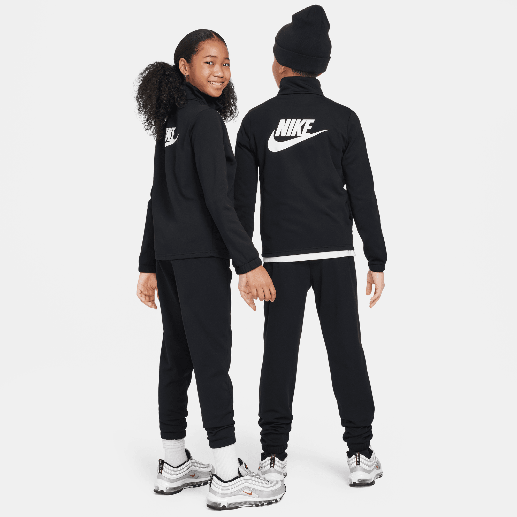 NIKE SPORTSWEAR BIG KIDS TRACKSUIT BLACK BLACK WHITE Park Outlet Ph