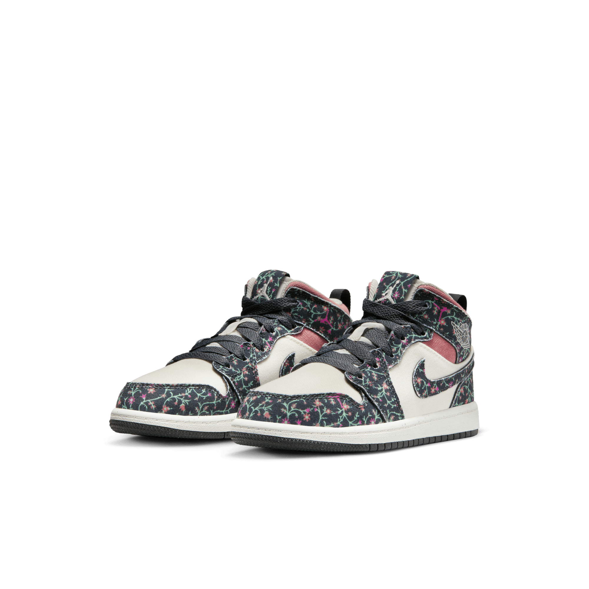 AIR JORDAN 1 MID SE LITTLE KIDS' SHOES ANTHRACITE/ANTHRACITE-SAIL-RED ...