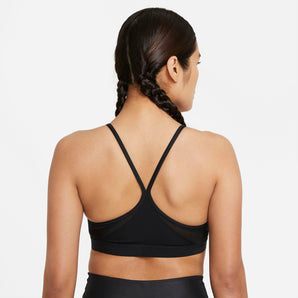 NIKE INDY WOMENS  LIGHT-SUPPORT PADDED V-NECK SPORTS BRA