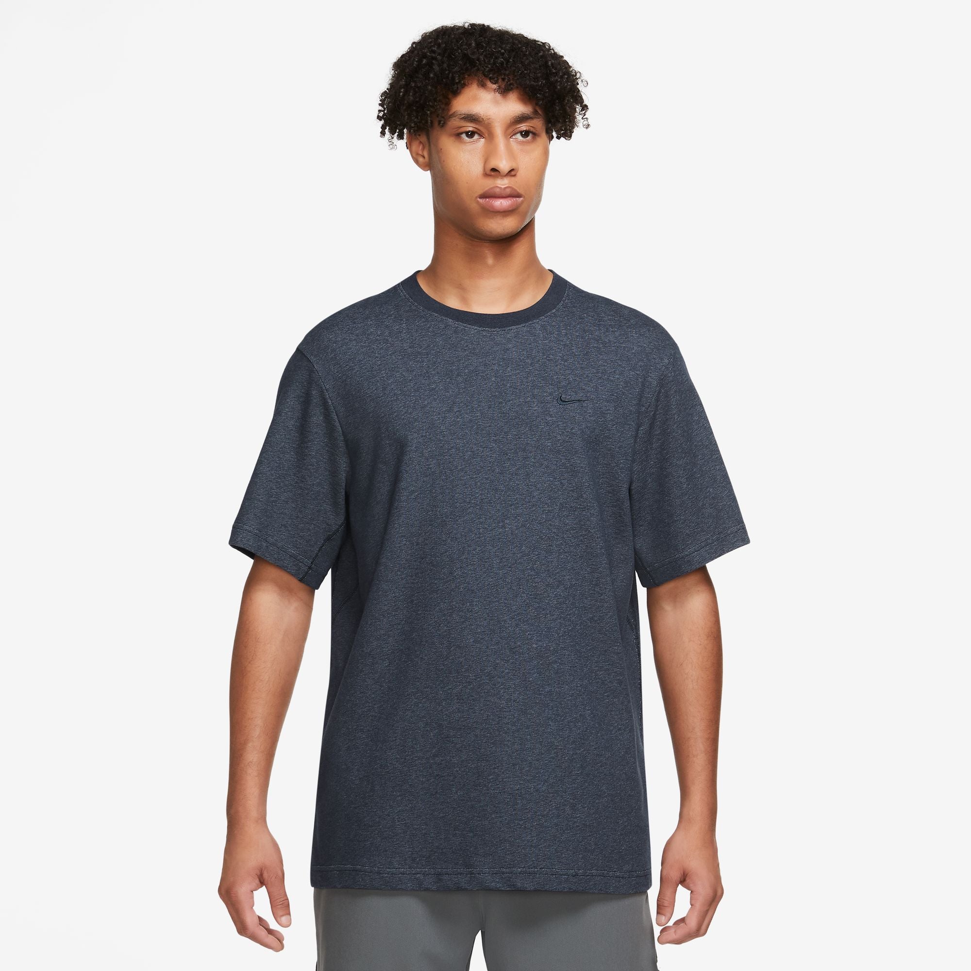 NIKE DRI-FIT PRIMARY MENS TRAINING T-SHIRT OBSIDIANHEATHER/HTR/OBSIDIAN ...