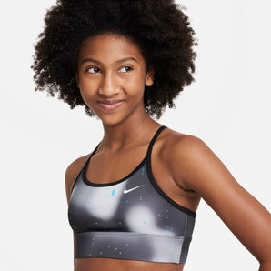 NIKE DRI-FIT  INDY BIG KIDS (GIRLS) LIGHT SUPPORT SPORTS BRA