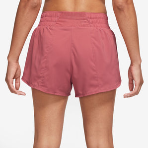 NIKE DRI-FIT ONE WOMENS MID-RISE 3" BRIEF-LINED SHORTS