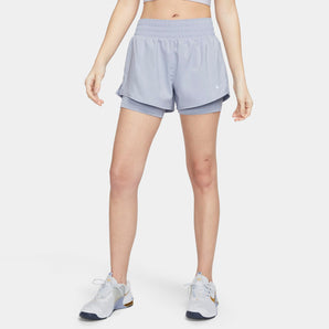 NIKE DRI-FIT ONE WOMENS MID-RISE 3"  2-IN-1 SHORTS