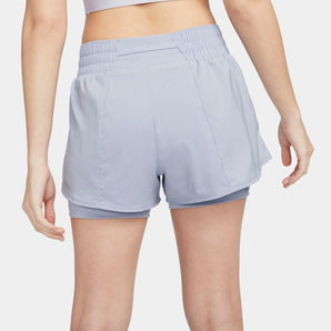 NIKE DRI-FIT ONE WOMENS MID-RISE 3"  2-IN-1 SHORTS